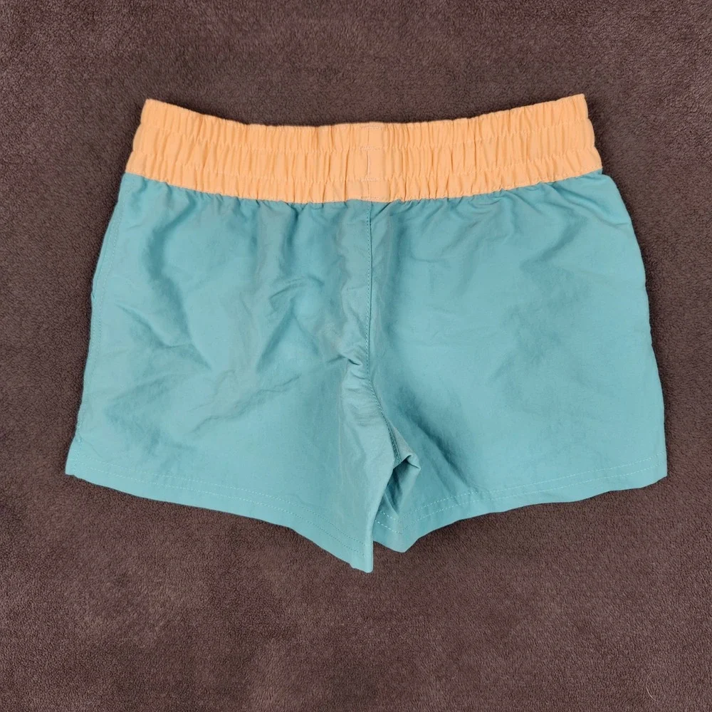 Patagonia Costa Rica Baggies Shorts Kids Small Teal Orange Unlined NetPlus 67088